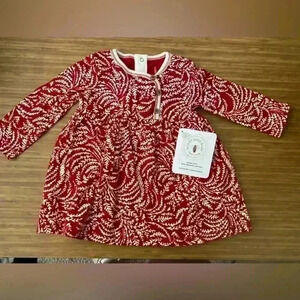 Burt’s Bees Baby red and white holiday dress